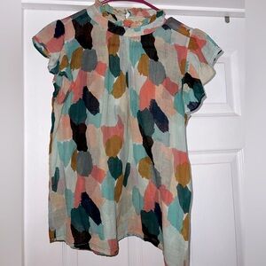 THML Multicolor Abstract Print Women's Top